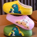 Children Cotton Slippers Winter Boys and Girls Home Indoor Kids Cartoon Antiskid Soft Soled Baby Slippers kids shoes