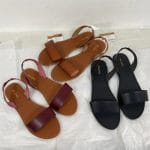 Solid PU Leather Women Sandals